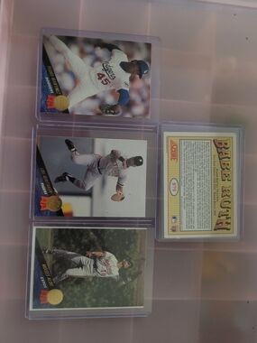 Baseball Card Set - Mixed Team Collector Cards (White, Blue, Red)